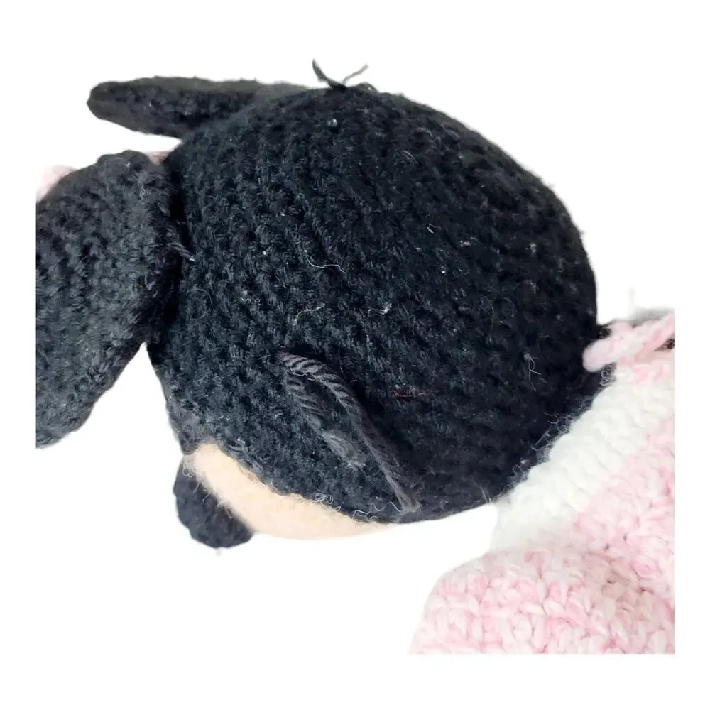 Handmade‎ Vintage Crochet Minnie Mouse Doll Plush Stuffed Toy 20”